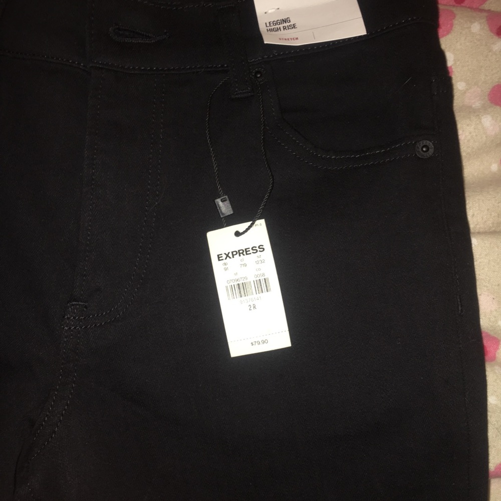 Express High Rise Denim Legging Stretch 2R NWT